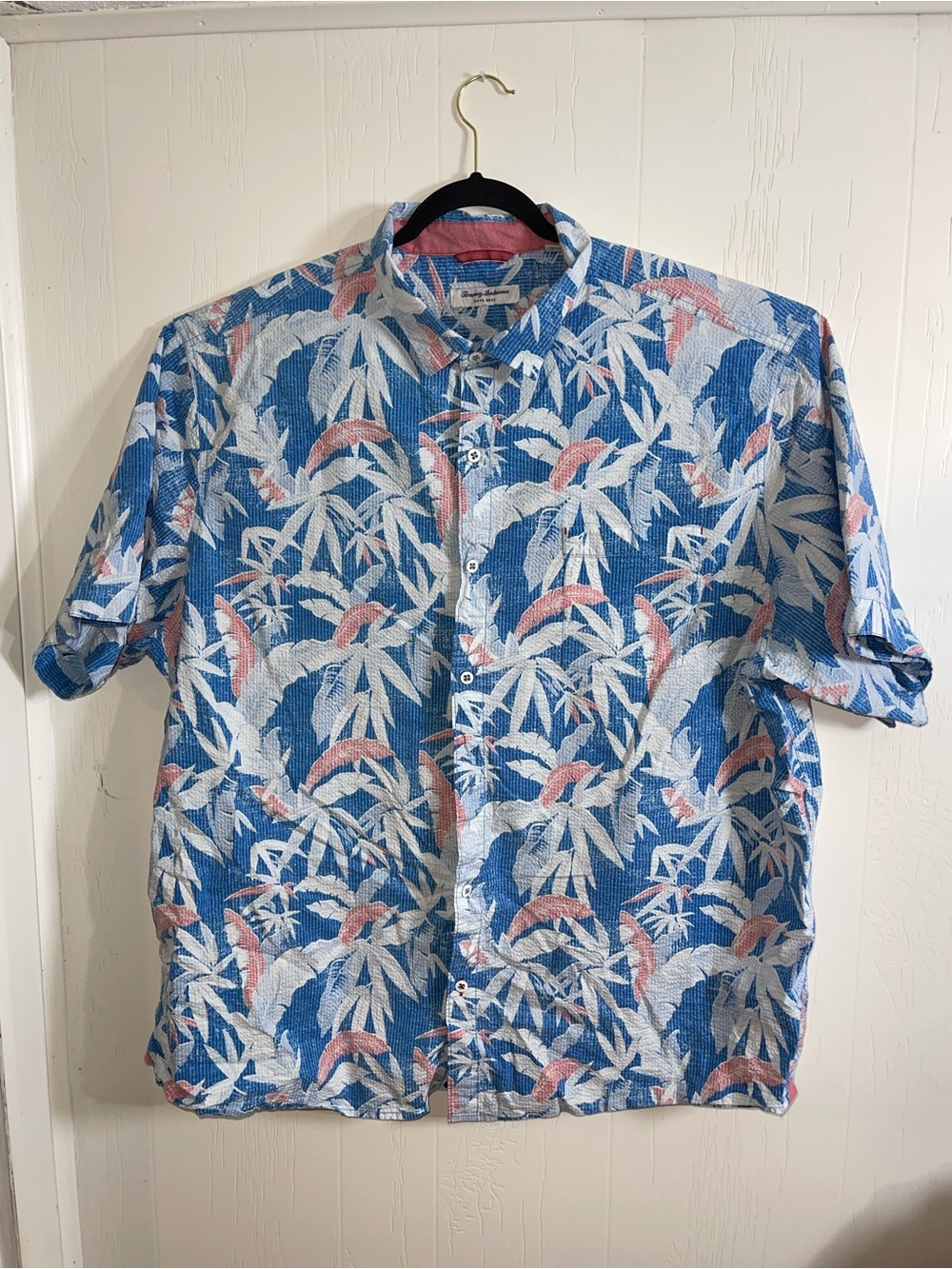 Tommy Bahama Nova Wave Men's 3XL Tropical Print Short-Sleeve Button-Up Shirt
